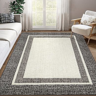 Garvee Washable Non Slip Area Rugs Stain Resistant Non Shedding Bordered Carpet for Home Decor