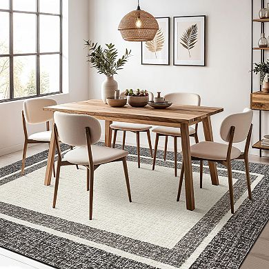 Garvee Washable Non Slip Area Rugs Stain Resistant Non Shedding Bordered Carpet for Home Decor