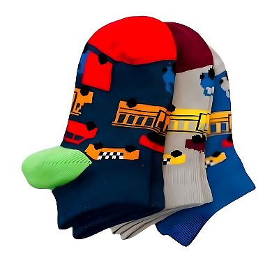 Toddler Combed Cotton Ankle Assorted 3-Pack Socks