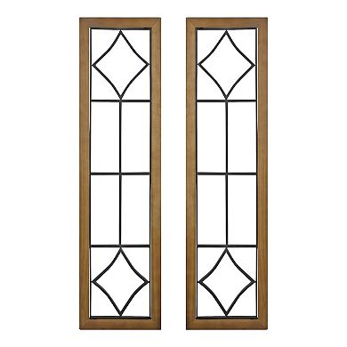 Brenham Wood and Metal Wall Plaque 13x46.5