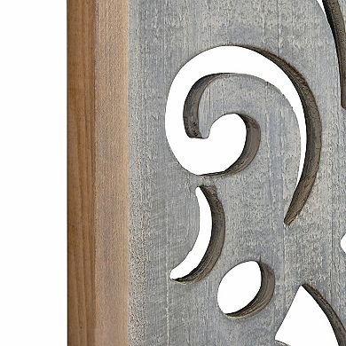 Palmares Wood Wall Art Plaque 12x31.5