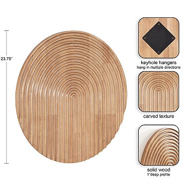 Furrow Wood Art Plaque 24x24