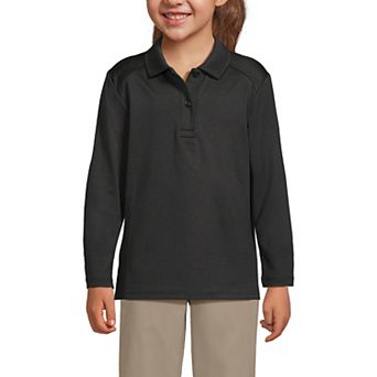 Girls 4-16 Lands' End Long Sleeve Feminine Fit Polo Shirt