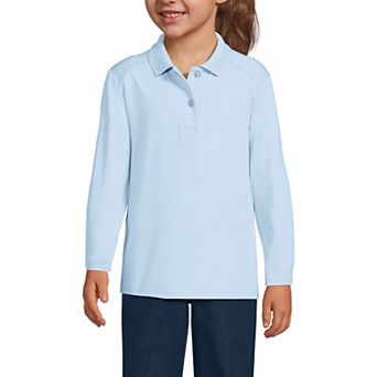Girls 4-16 Lands' End Long Sleeve Feminine Fit Polo Shirt
