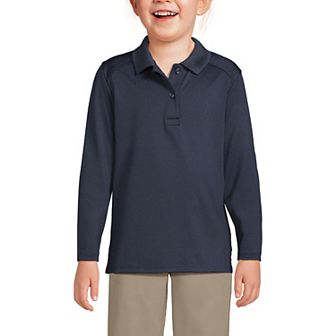Girls 4-16 Lands' End Long Sleeve Feminine Fit Polo Shirt