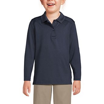 Girls 4-16 Lands' End Long Sleeve Feminine Fit Polo Shirt