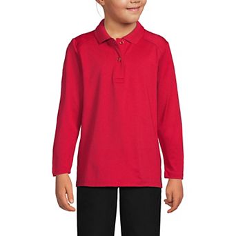 Girls 4-16 Lands' End Long Sleeve Feminine Fit Polo Shirt