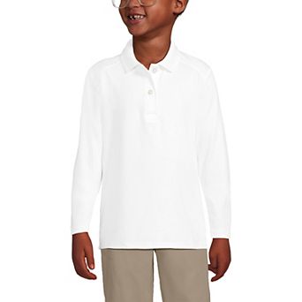 Girls 4-16 Lands' End Long Sleeve Feminine Fit Polo Shirt