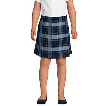 Girls 2-16 Lands' End Plaid A Line Tab Skort