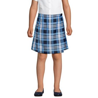 Girls 2-16 Lands' End Plaid A Line Tab Skort