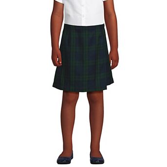 Girls 2-16 Lands' End Plaid A Line Tab Skort