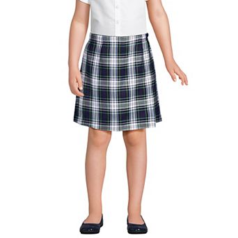 Girls 2-16 Lands' End Plaid A Line Tab Skort