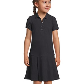 Girls 2-16 Lands' End School Uniform Short Sleeve Pleated Polo Dress
