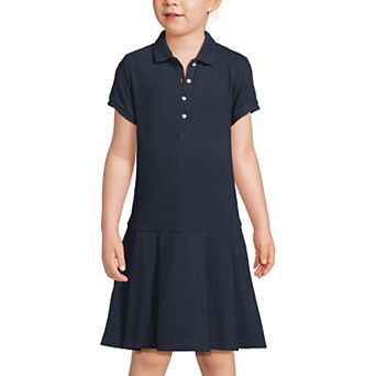 Girls 2-16 Lands' End School Uniform Short Sleeve Pleated Polo Dress
