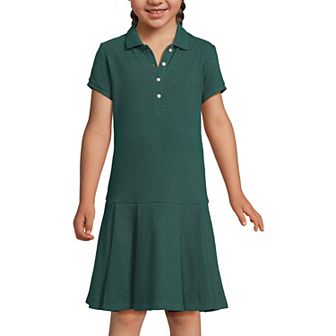 Girls 2-16 Lands' End School Uniform Short Sleeve Pleated Polo Dress
