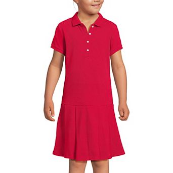 Girls 2-16 Lands' End School Uniform Short Sleeve Pleated Polo Dress