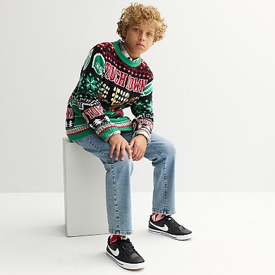Boys 8-20 Long Sleeve Ugly Holiday Crewneck Pullover Sweater