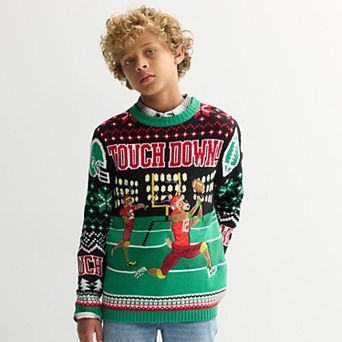 Boys 8-20 Long Sleeve Ugly Holiday Crewneck Pullover Sweater