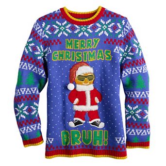 Boys 8-20 Long Sleeve Ugly Holiday Crewneck Pullover Sweater