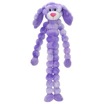 Multipet 18-Inch Crimpy Pals Rabbit Plush Dog Toy