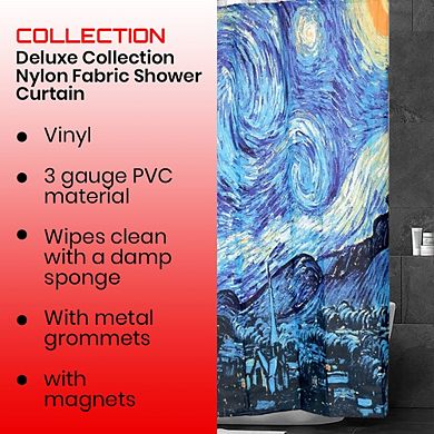 Deluxe Collection Fabric Shower Curtain
