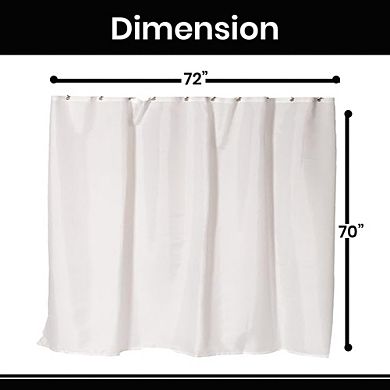 Nylon Shower Curtain Liner with Reinforced Header & Grommets