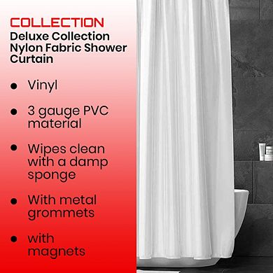 Nylon Shower Curtain Liner with Reinforced Header & Grommets