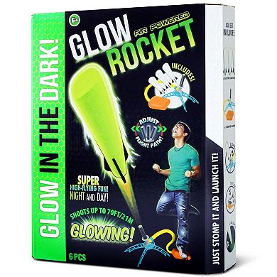 Lanard Toys Glow Air Powered Rocket with 3 Foam Rockets
