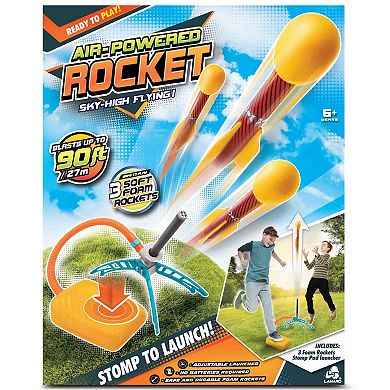 Lanard Toys Slam Shot Air Power Rocket & 3 Foam Rockets Toy