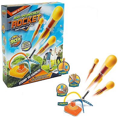 Lanard Toys Slam Shot Air Power Rocket & 3 Foam Rockets Toy