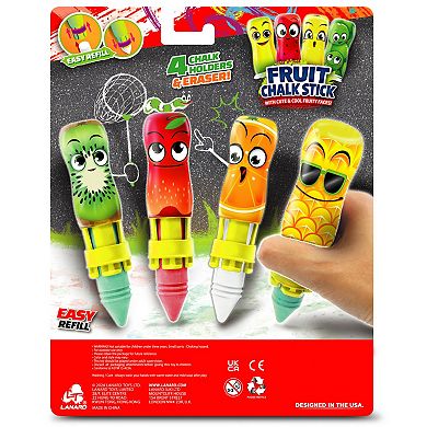 Lanard Toys Twin Pack Fruit Chalk Stick Holder 8-piece Set