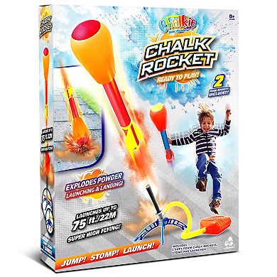 Lanard Toys Chalkie Chalk Rocket & 2 Foam Rockets Set
