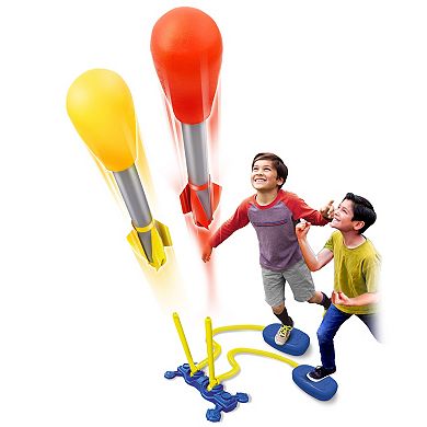 Lanard Toys Slam Shot Dual Challenge Air Powered Rocket 4 Foam Rockets