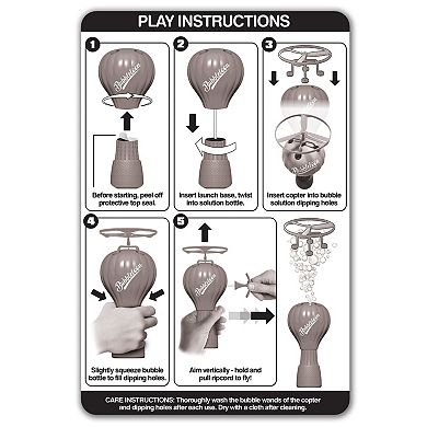 Lanard Toys Bubble Club 3-pc. Bubbleloon Helicopter Set