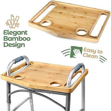 Walker Tray Table With Cup Holder Mobility Table Tray For Folding Walkers Foldable - 21x16"