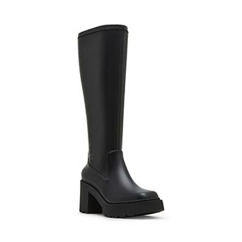 madden girl Paxx Women's Knee High Block Heel Boots