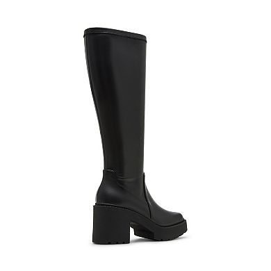 madden girl Paxx Women's Knee High Block Heel Boots