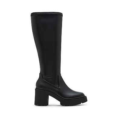 madden girl Paxx Women's Knee High Block Heel Boots