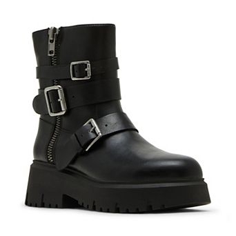 madden girl Mally Women's Buckle Detail Ankle Boots