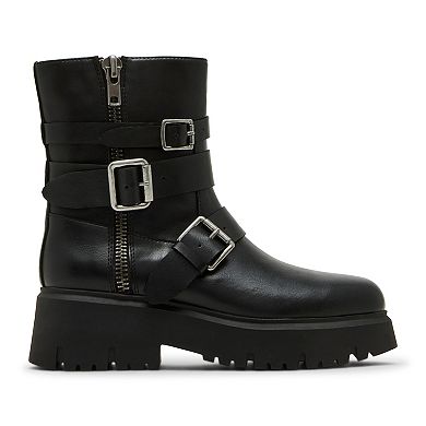 madden girl Mally Women's Buckle Detail Ankle Boots