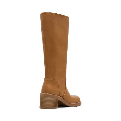 madden girl Momentoo Women's Block Heel Knee-High Boots
