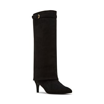 madden girl Serenityy Women's Buckle Detail Heeled Tall Boots