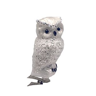Discover Europe Made in Poland Owl Glass Christmas Ornament