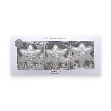 Discover Europe 3-pc. Made in Poland Star Glass Christmas Ornament Set