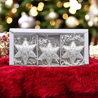 Discover Europe 3-pc. Made in Poland Star Glass Christmas Ornament Set