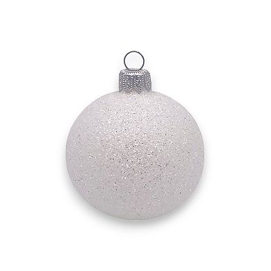 Discover Europe Made in Poland Snowflake Glass Ball Christmas Ornament Set of 6