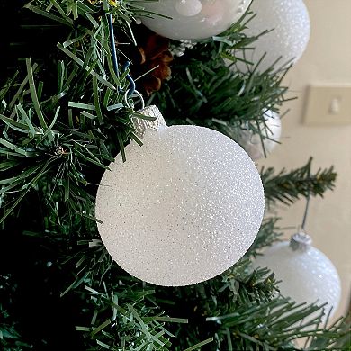 Discover Europe Made in Poland Snowflake Glass Ball Christmas Ornament Set of 6