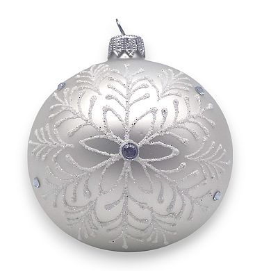 Discover Europe Made in Poland Festive Glass Christmas Ornament Set of 4