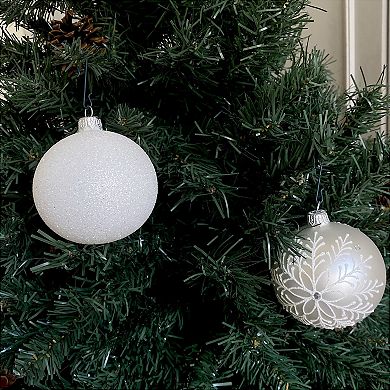 Discover Europe Made in Poland Festive Glass Christmas Ornament Set of 4