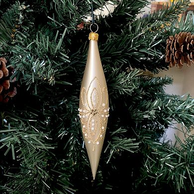 Discover Europe Made in Poland Glass Magical Icicles Christmas Ornament Set of 4